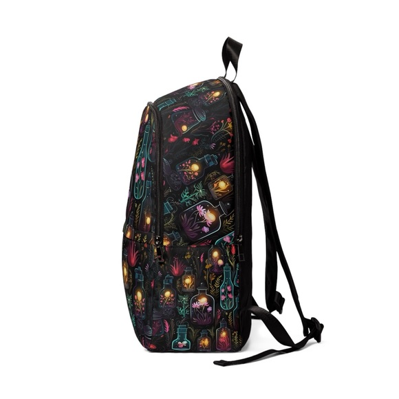 Dark Forest All-Over Fabric Backpack | Witchy Tinctures, Potions and Foliage - Picture 3 of 4
